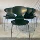Set of 6 “Ant” chairs in dark green – Arne Jacobsen for Fritz Hansen