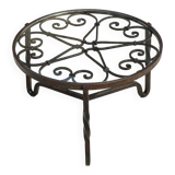 Table basse ronde en fer forgé 1950