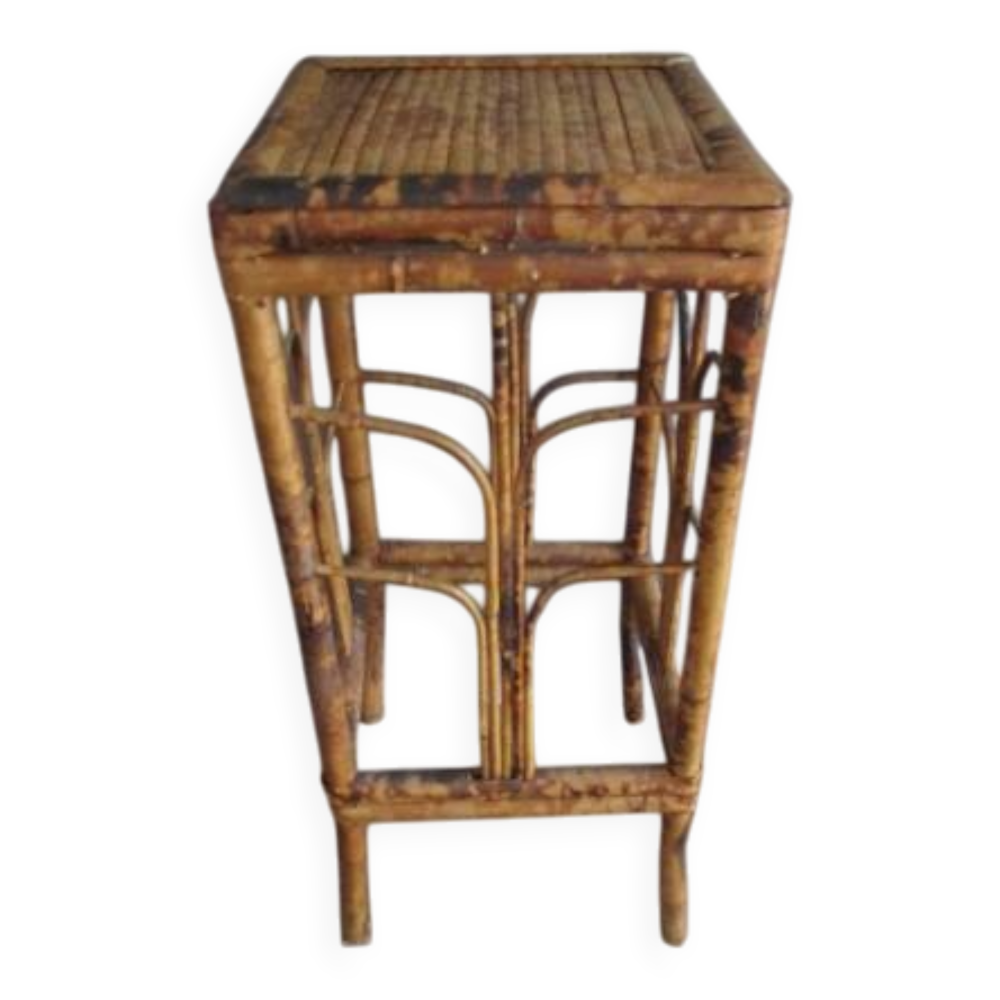 Antique bamboo stool