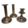 Set of 3 golden candle holders