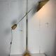 Italian Adjustable Floor Lamp in Pencil Reed, Bamboo, Rattan and Brass, 1970s