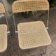 Chaises Plia Castelli en bois et cannage