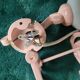Pink Cast Iron Bathroom Set