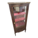 19th/20th century mahogany display cabinet, marble top and glass sides.