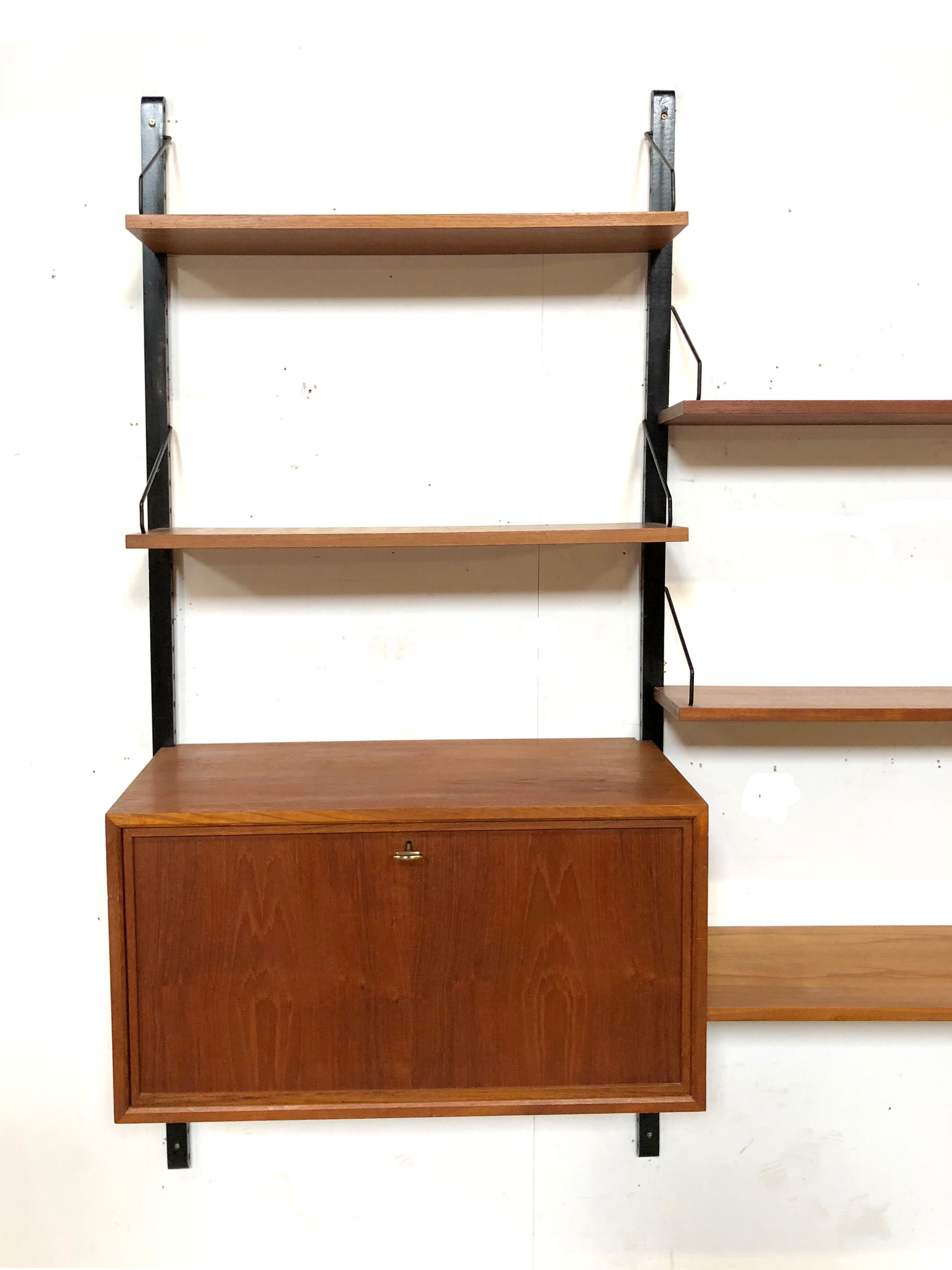 Vintage Poul Cadovius Royal System Wall Console