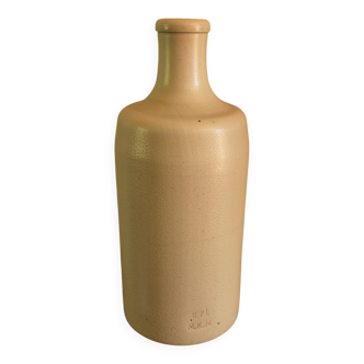 Bouteille à liqueur grès grège vintage