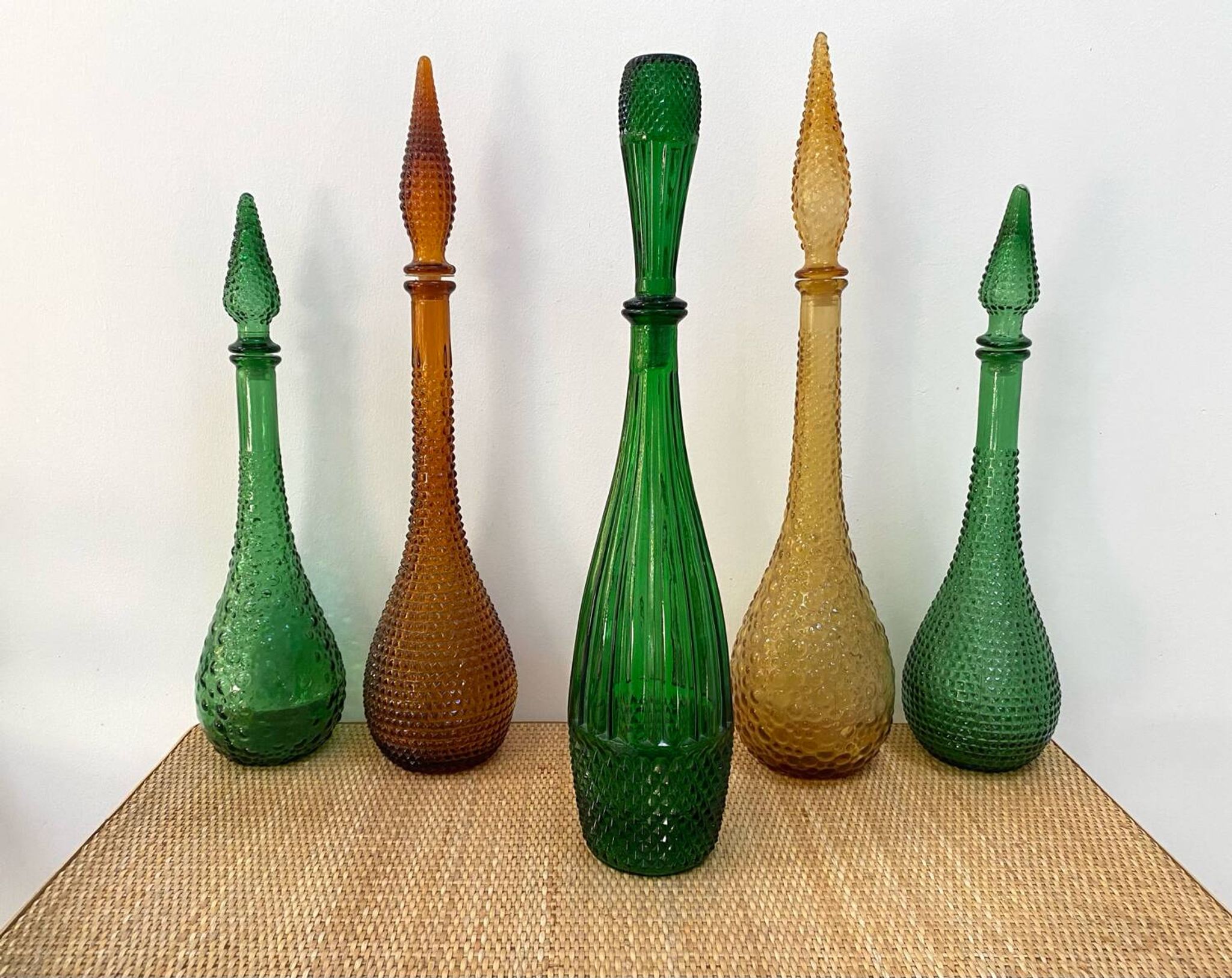 Green Empoli carafe from the 1960s - Rare model
