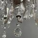 Venetian chandelier decorated with clear crystal and rare coloured crystal.