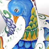 Large 1980s decorative vase hand painted enamel height. 63 cm. Italian manuf. Paolo MARIONI