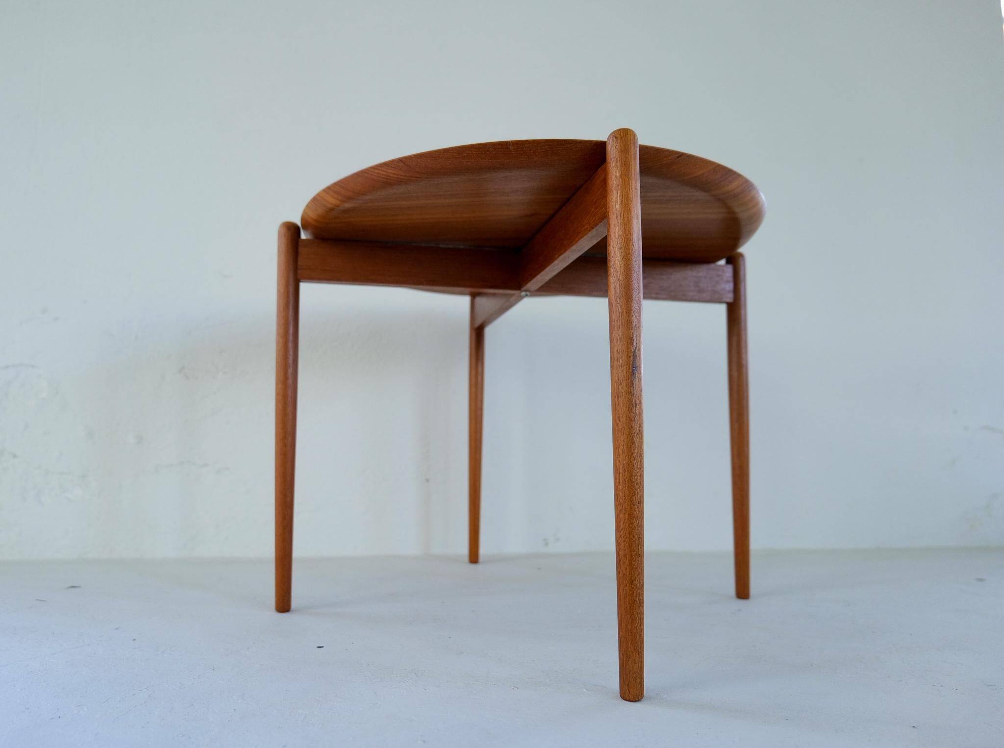 Mid-century modern teak side table/tray Sweden 1960s