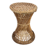 TamTam type stool in wicker and cane