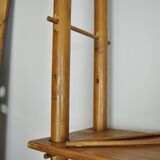 Handmade wooden bookshelf, 1960s