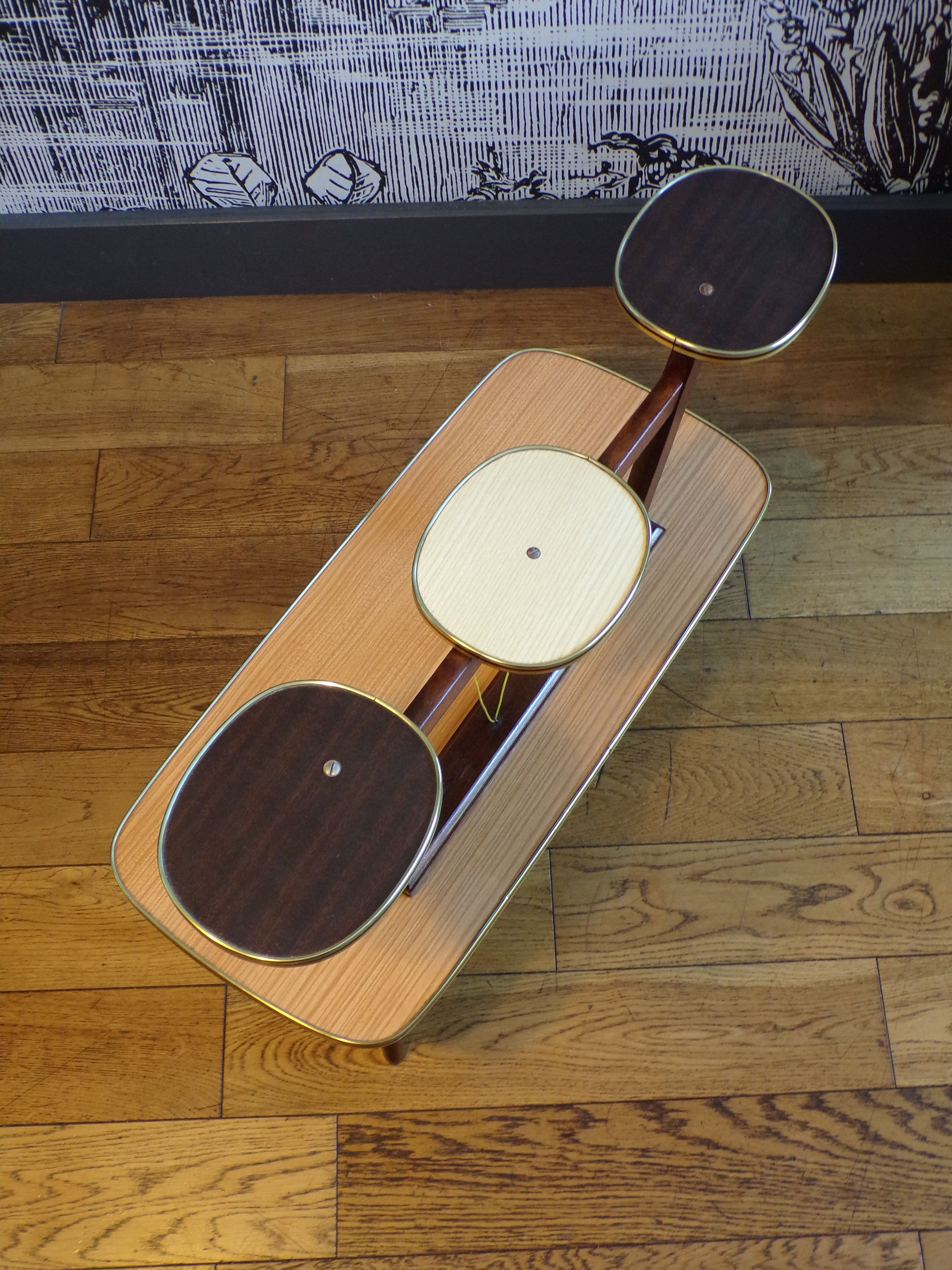 Vintage plant holder table in formica