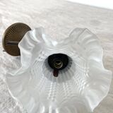 Wall lamp with frosted glass tulip