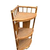 Rattan corner shelf