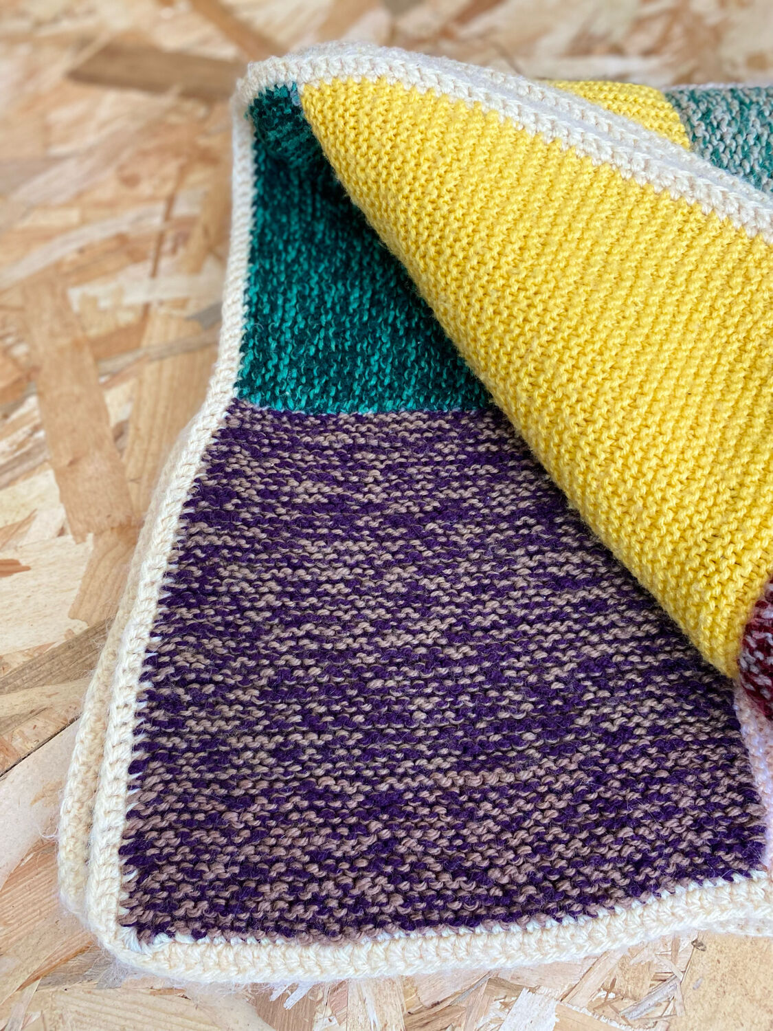 Wool patchwork blanket