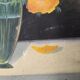 Antique still life painting, bohemian country decor, floral bouquet