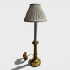 Superbe Lampe de Table Style Empire - Bronze Doré & Abat-jour Plissé