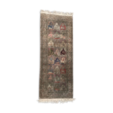 Tapis ancien  Turquie kaysery en soie fait main 85x216 cm