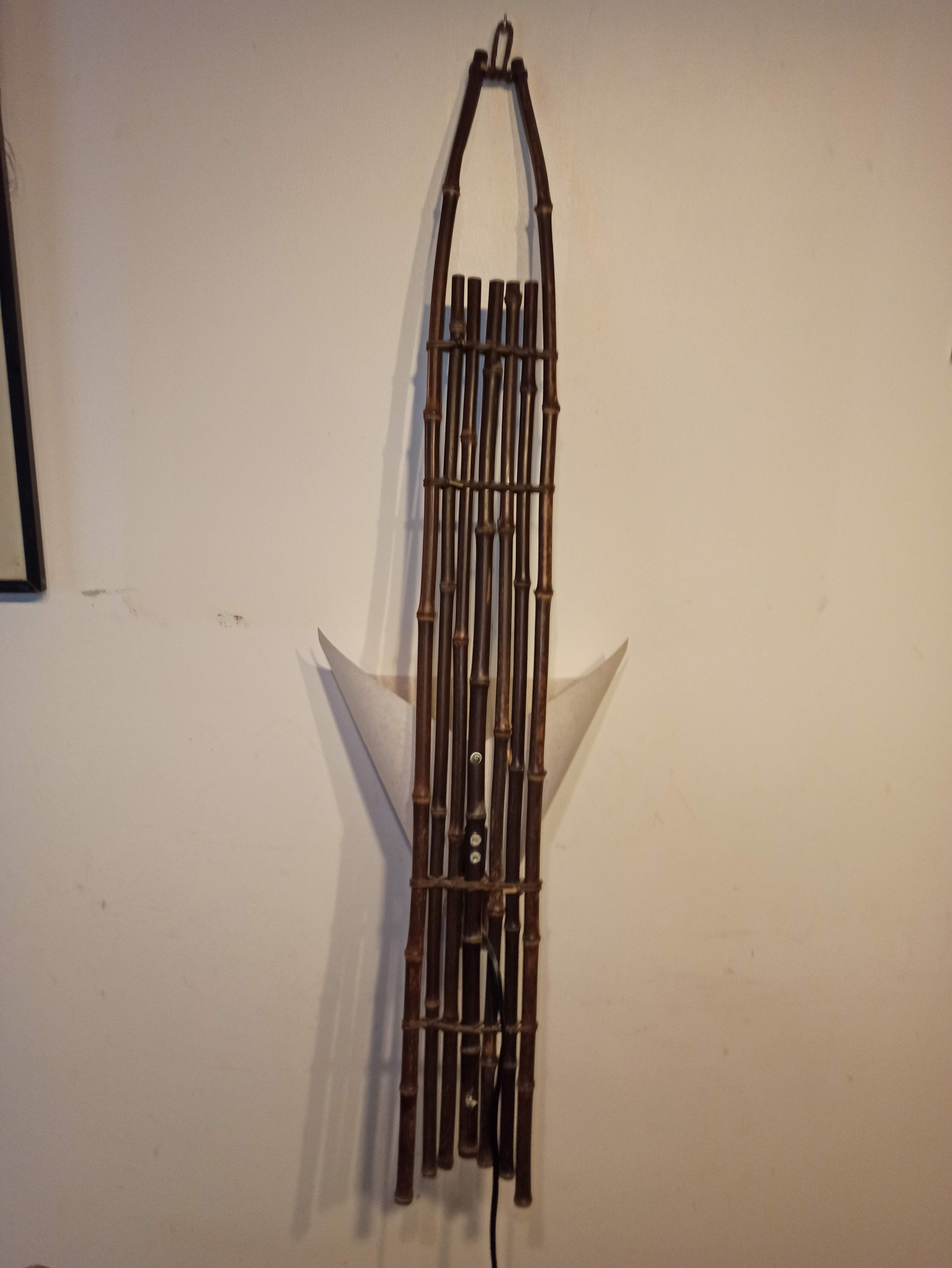 102.5 cm Large Japanese Wall Lamp Bamboo Paper