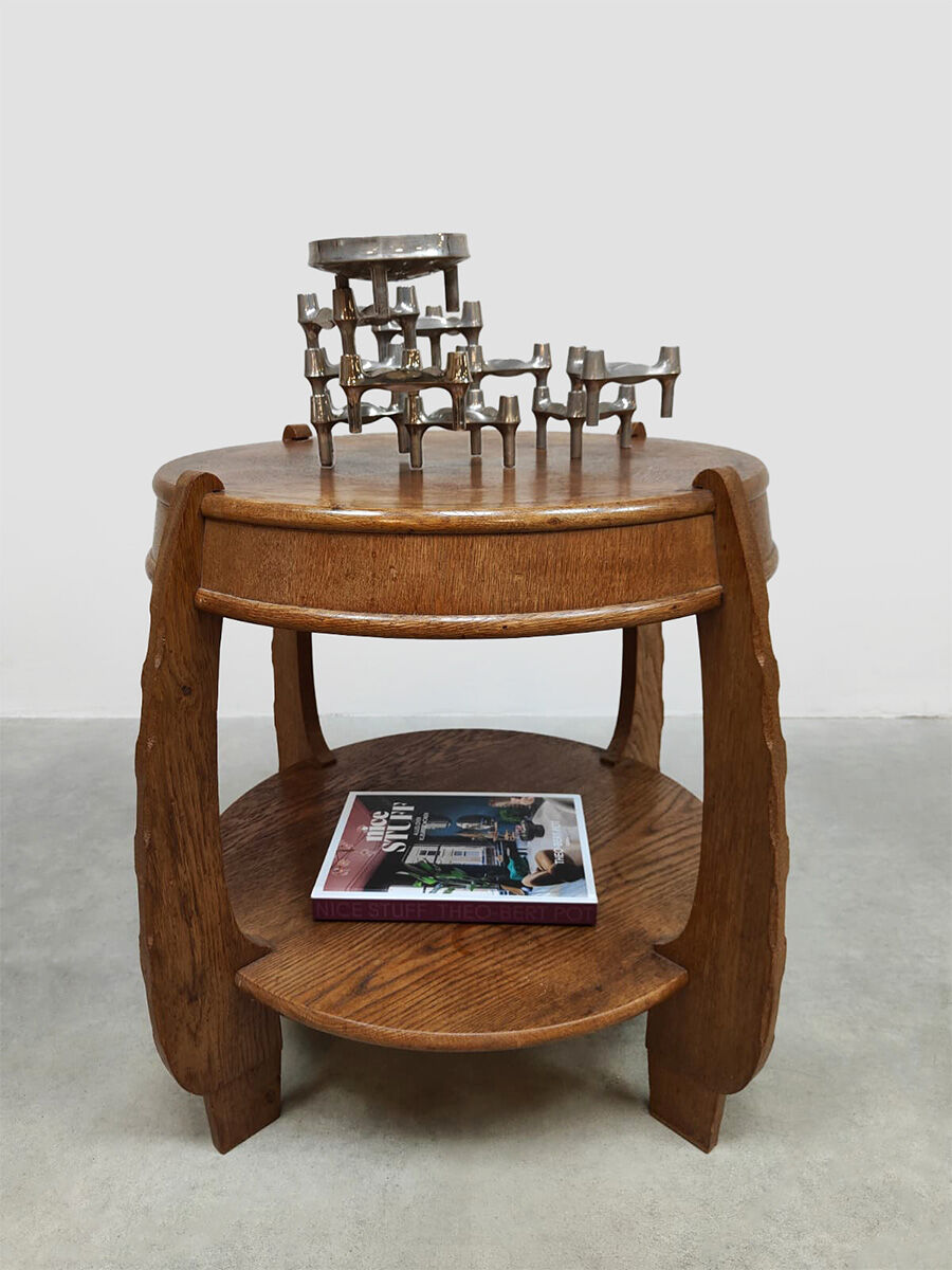 Rare table d'appoint Art Déco vintage néerlandaise N.V. Hero de Groot