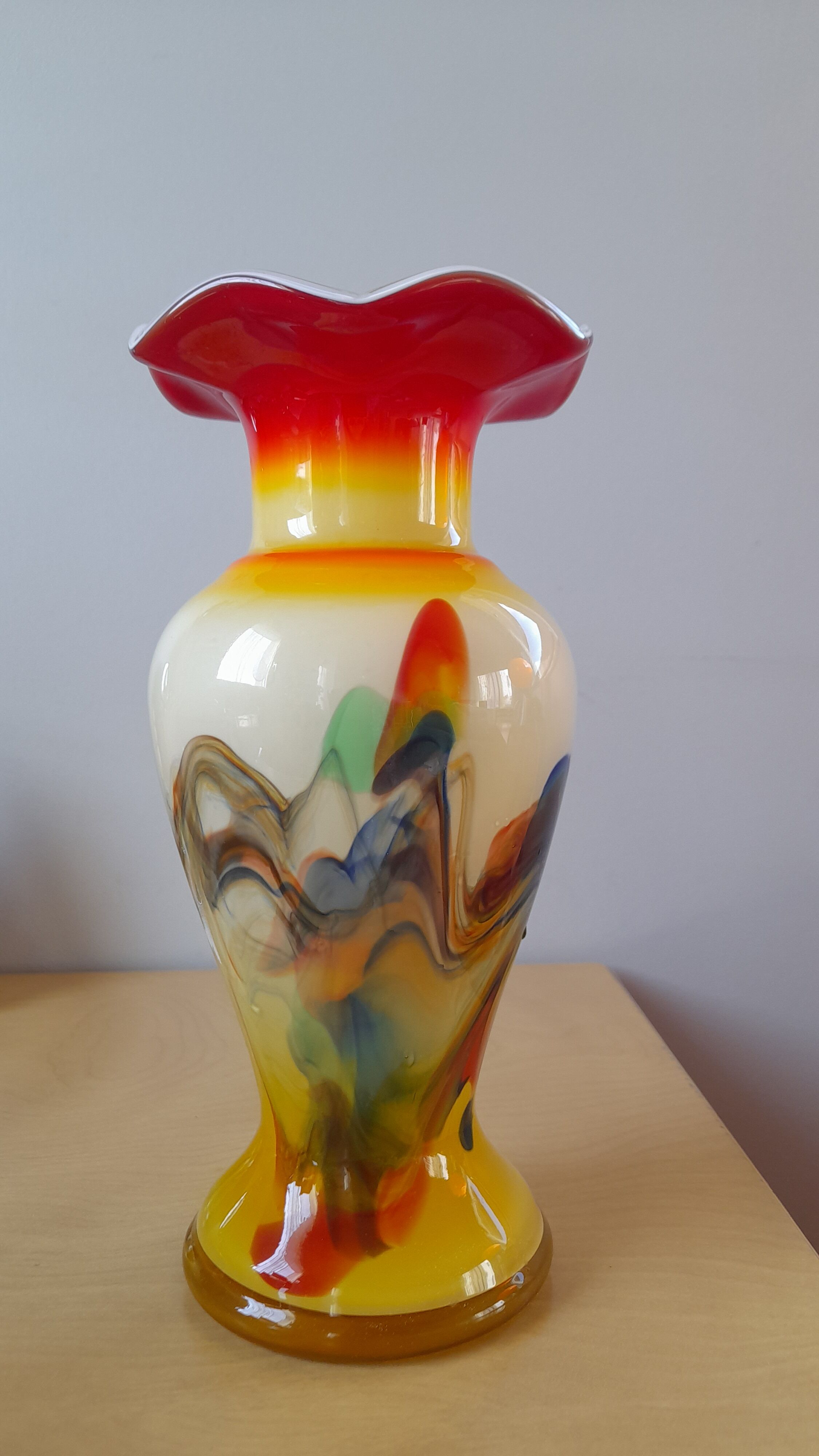 70s opaline vase