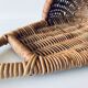 Vintage wall basket in rattan