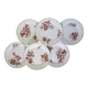 Lot de 6 assiettes plates vintage de Sarreguemines modèle Danois 210412