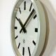 Grey Industrial Wall Clock from TN, 1960s