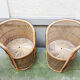 2 old armchairs 'Emmanuelle' in wicker