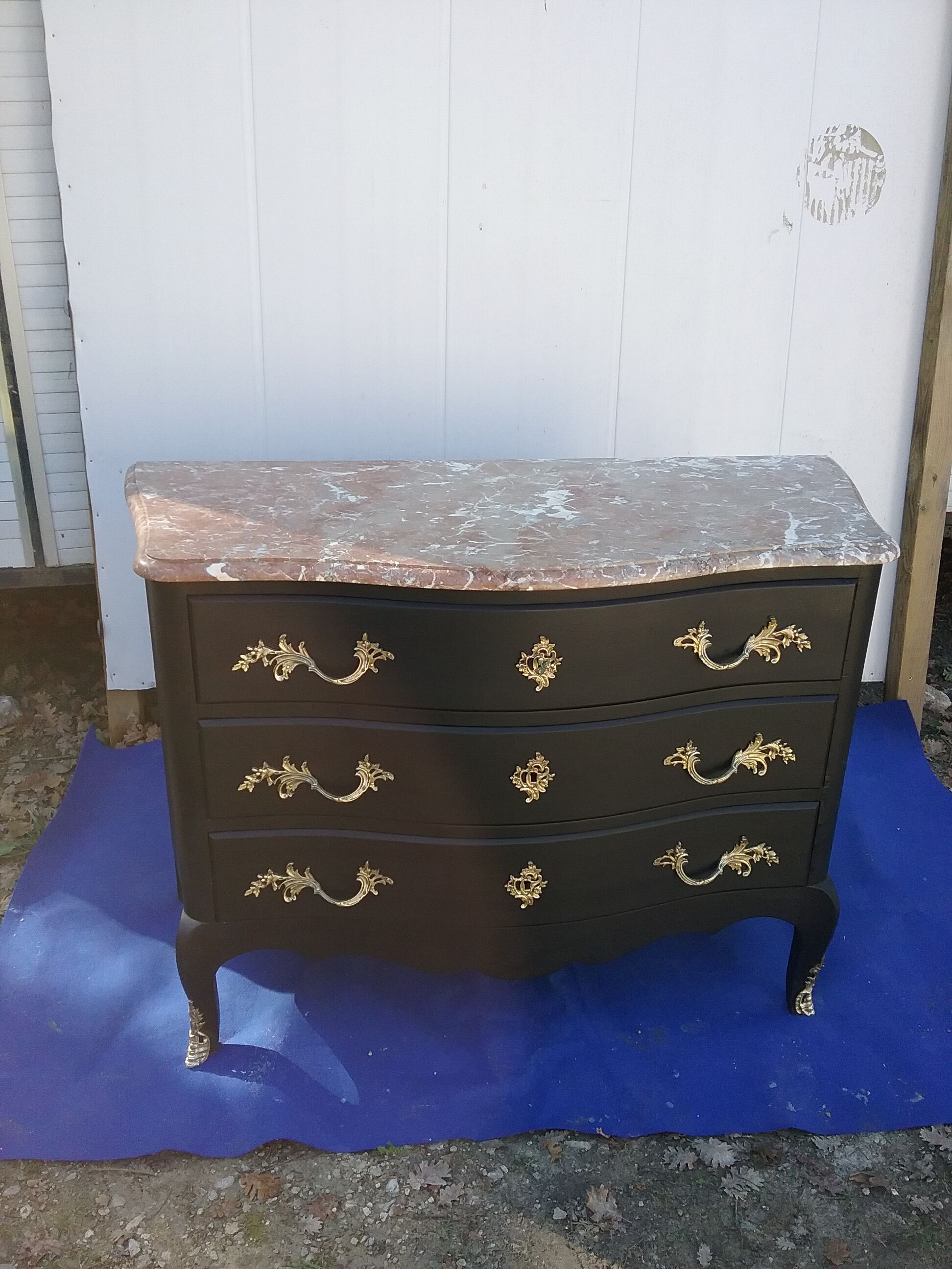 Black chest of drawers style L XV