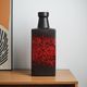 West Germany ceramic vase in black and red, glazed pottery from the 1970s