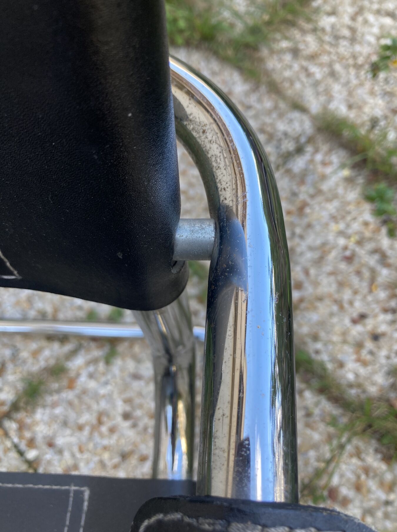 Vintage armchair in black leather