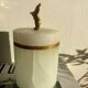 Marble and brass tobacco pot