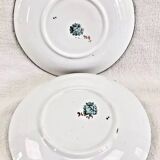 2 anciennes tasses + sous-tasses à thé porcelaine Sarreguemines Minton