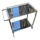 Chrome rolling serving cart from the 1950s-60s