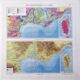 Carte Corse et méditerranée sud France vintage 43x43cm de 1950