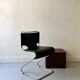 Chaise en métal tubulaire et cuir par Olivier Mourgue, France 1960-70