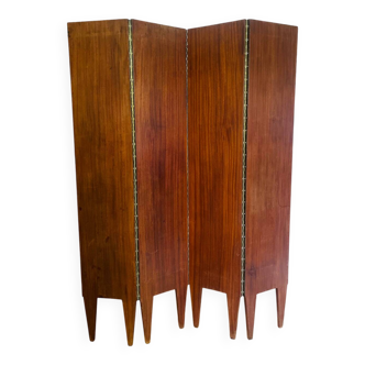 Vintage teak veneer screen