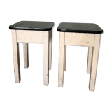 Wooden and formica stools