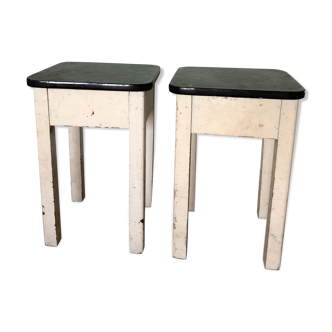 Wooden and formica stools
