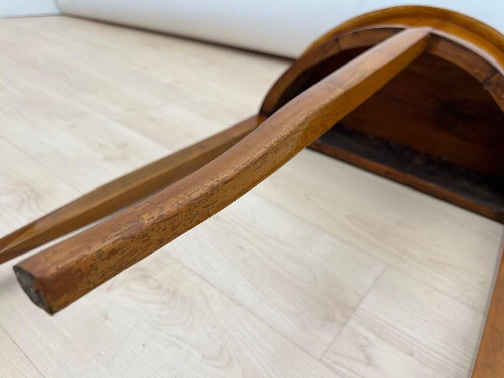 Biedermeier Demi-Lune Console Table in Cherry Wood, South Germany, 1820