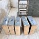 Patinated blue workshop furniture with XL drawers in oak and beech.