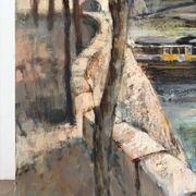 La Seine à Paris, huile sur toile signé 1970