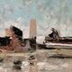 Oil painting on canvas by Delas, circa 2000