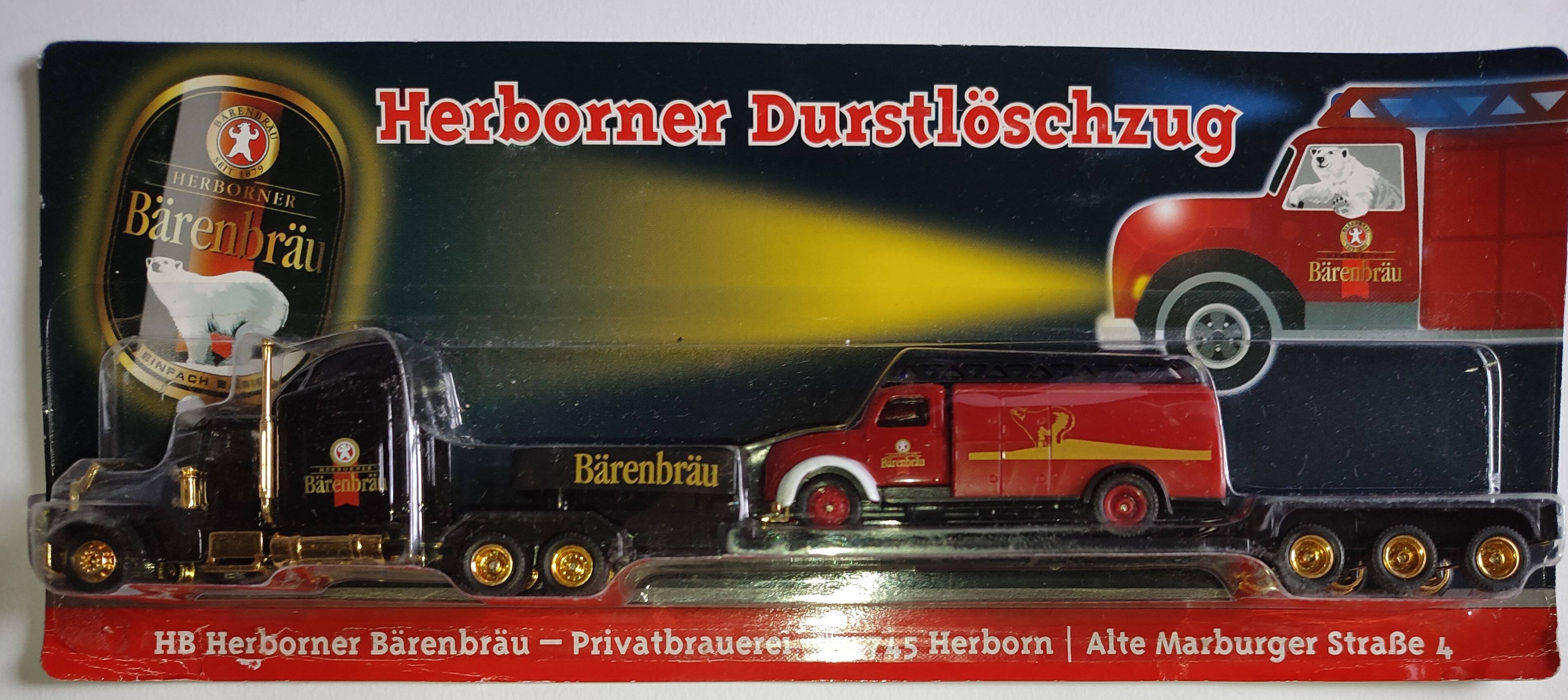 ''Freightliner'' flatbed truck & ''Magirus Deutz'' fire truck