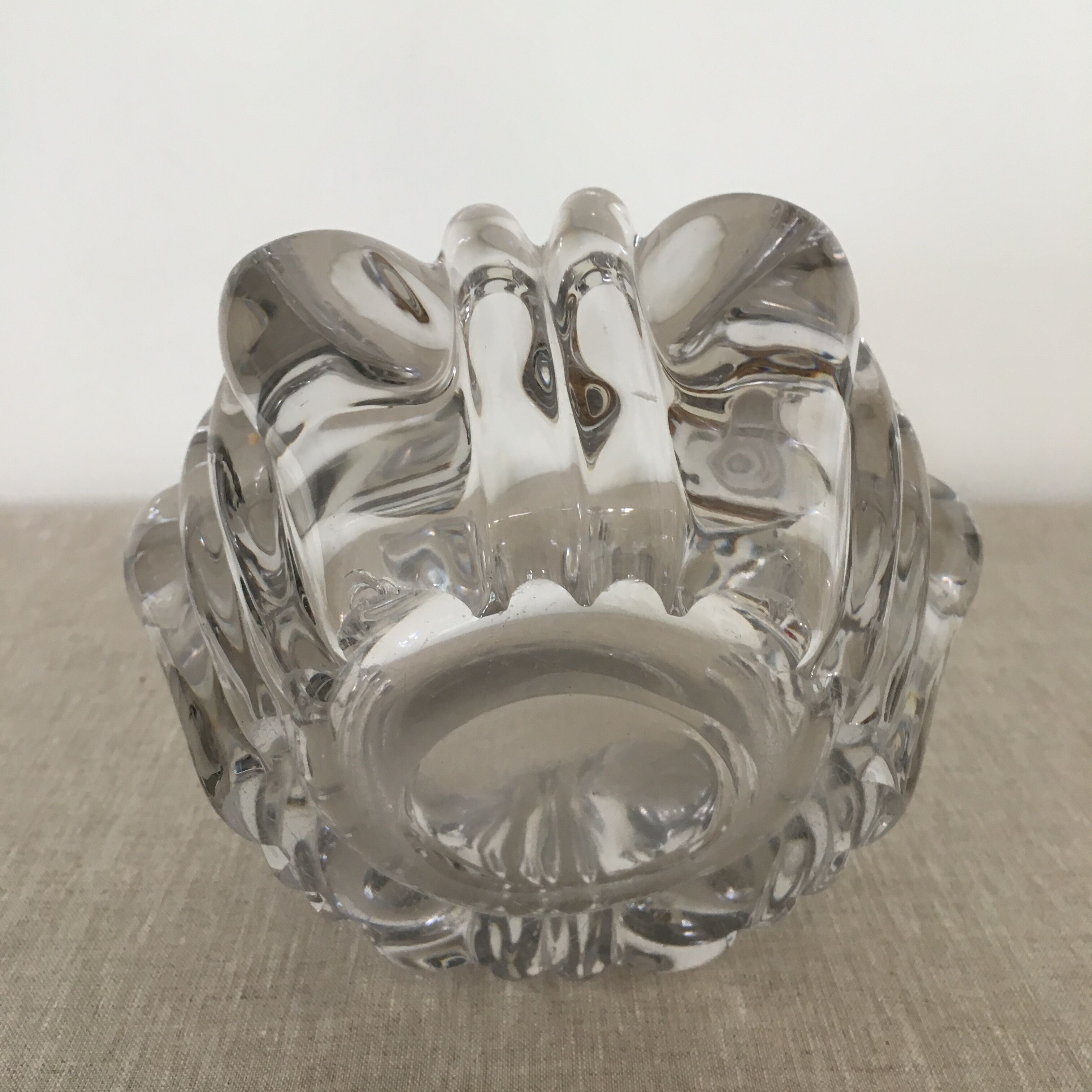 Vintage cast glass ashtray
