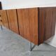 Scandinavian row in rosewood and chrome, 60s