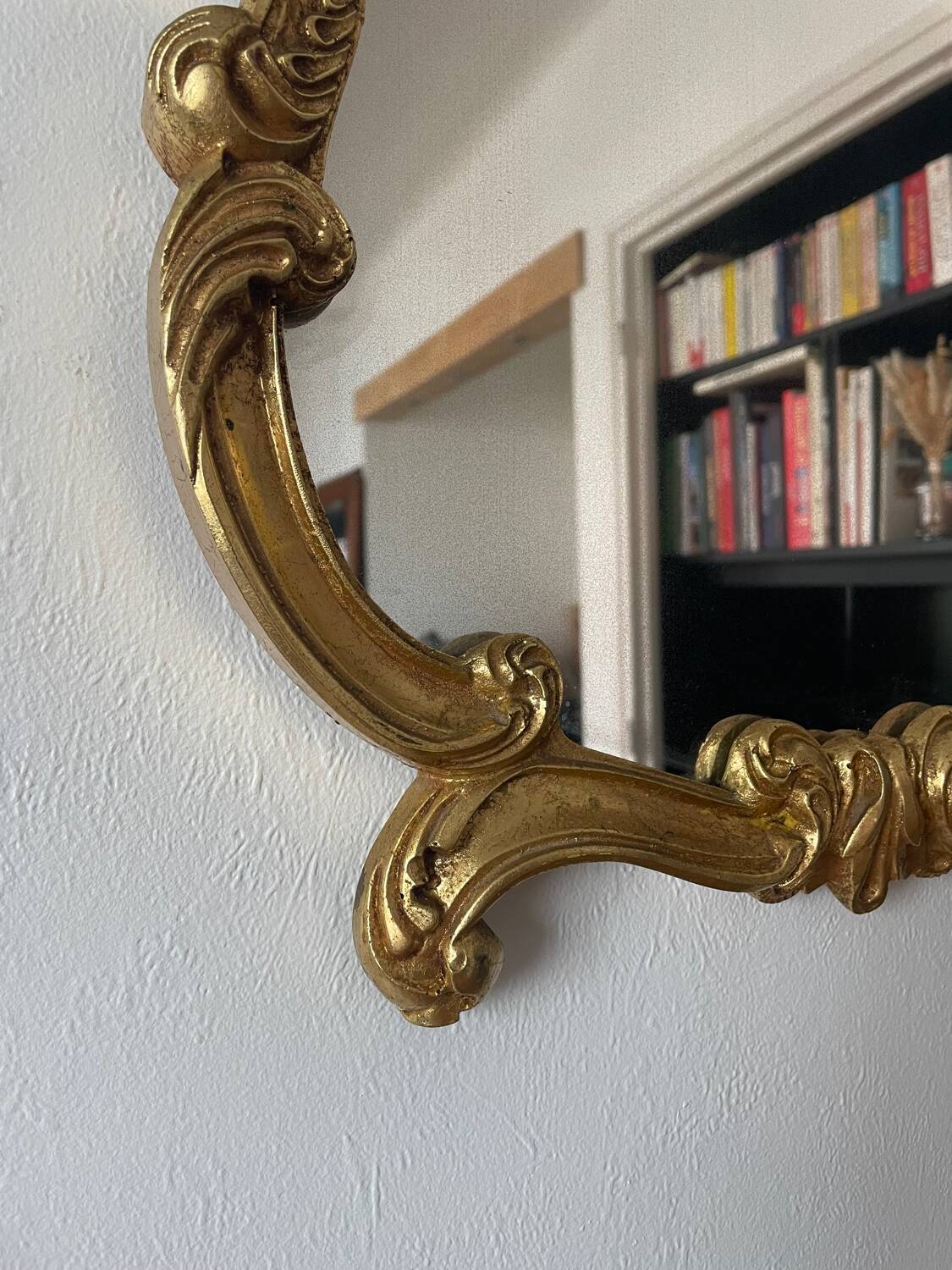 Golden baroque mirror