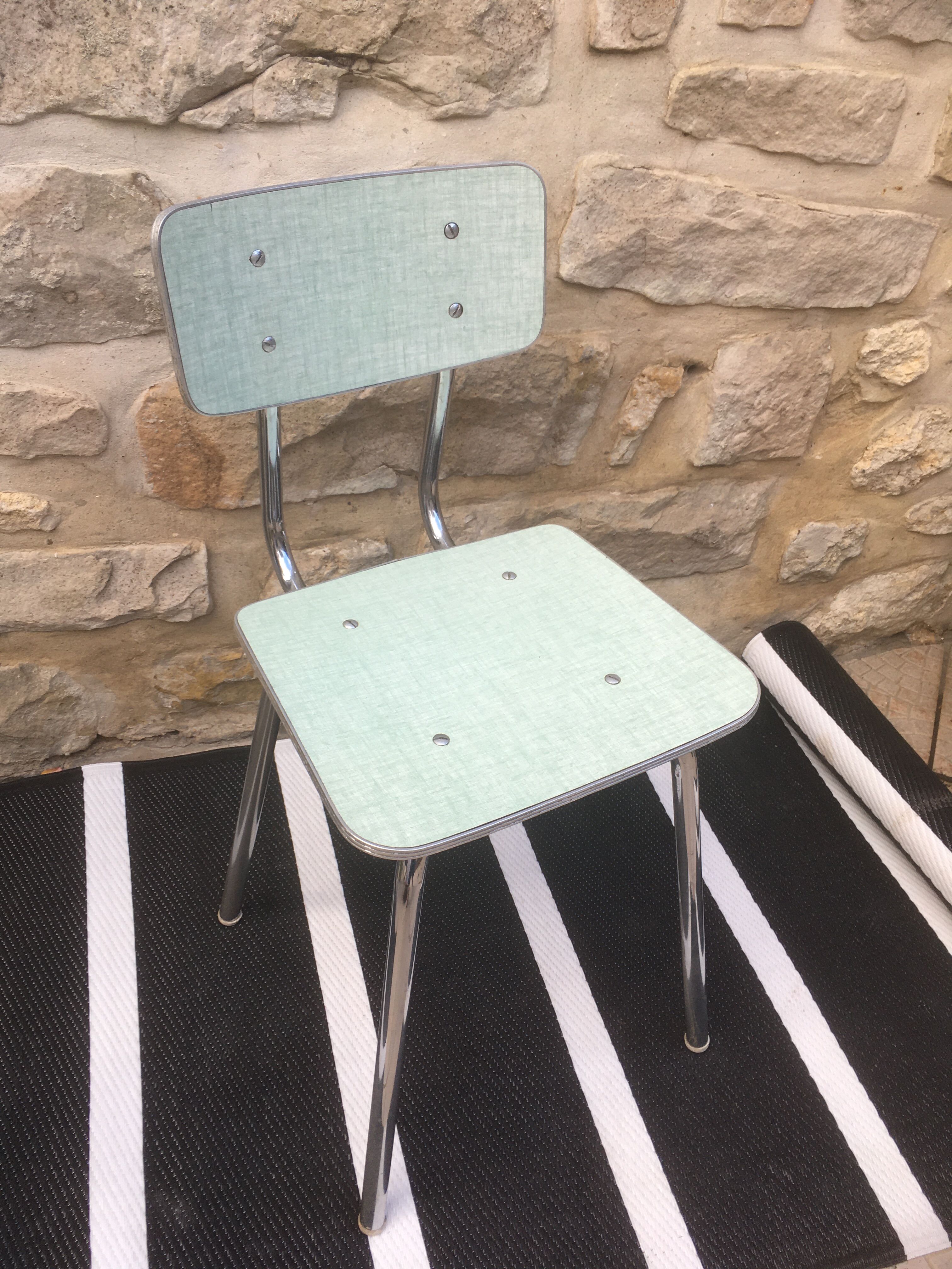Green formica chair
